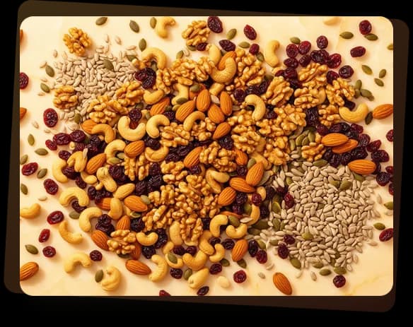 Assorted nuts and dried fruits